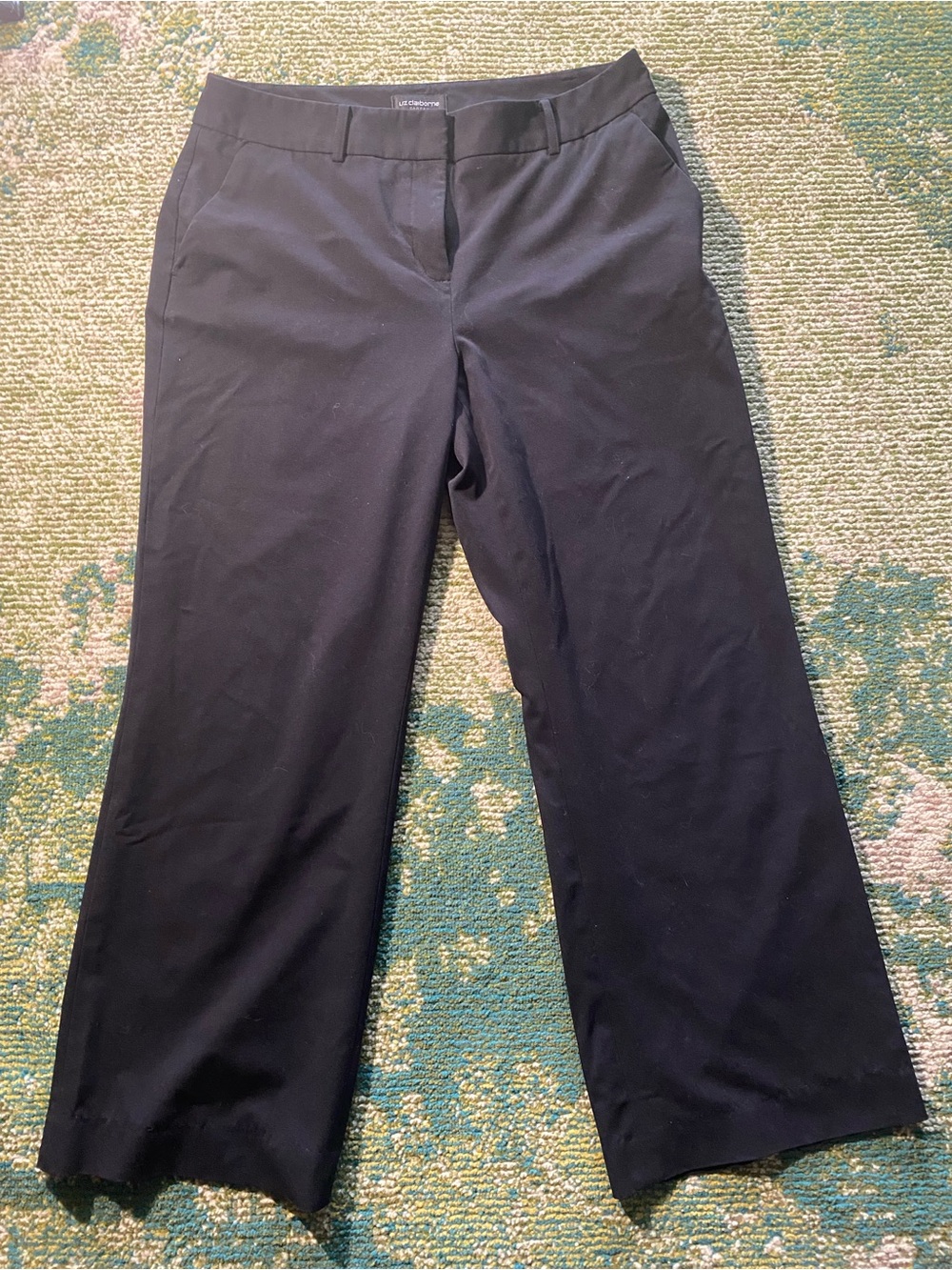Liz Claiborne Black Wide Leg Trousers